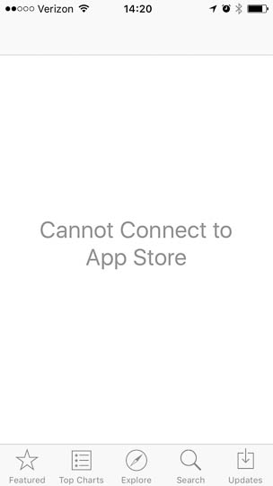 The error message only states